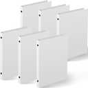 Henoyso 6 Pcs Plastic 1/2 Inch Mini 3 Ring Binders Fits 5.5" x 8.5" Paper, Holds(Capacity 100 Sheets), Flexible Three Round Rings Small White A5 Binders Bulk for School, Office Use, Photo Album