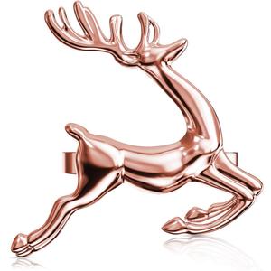 ZeeDix Set of 24 Rose Gold Elk Chic Napkin Rings for Christmas Dinning Table Setting-Wedding Receptions, Christmas, Thanksgiving and Home Kitchen for Casual or Formal