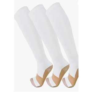 FuelMeFoot 3 Pack Copper Compression Socks - Compression Socks Women & Men Circulation - Best for Medical,Running,Athletic L /XL