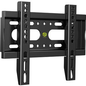 Nuyoah TV Wall Mount Bracket Low Profile Fixed for 14-43 Inch Flat Screen TVs & Monitors Up to 55lbs, Universal TV Monitor Mount Fits 8" Wood Studs Max VESA 200x200mm