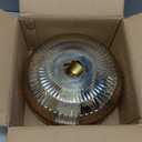 QIYIZM Plug in Pendant Light Hanging Lights with in Cord Mid Century Modern Gold Hanging Lamp Flower Glass Amber Vintage Dimmable Chandelier Ceiling Fixture for Living Room,Kitchen,Boho