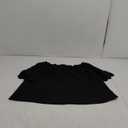 Plus Size Off The Shoulder Tops Summer Short Sleeve Smocked Baby Doll Shirt Tunic Blouse (2X, Black)