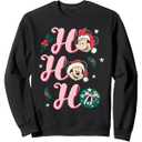 Disney Mickey & Minnie Christmas "Ho Ho Ho" Retro Holiday Sweatshirt , Size Medium
