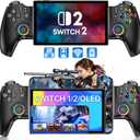 Switch Controller Compatible with Switch 2/Switch/OLED/Android/iPhone, Wireless Switch Controller One-Piece Joypad with Hall Effect Joysticks/Hall Triggers Support Xbox Cloud, Steam Link, GeForce Now