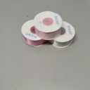 QIANF Pink Double Face Satin Ribbon 1 Inch x 45 Yards White Fabric Ribbon for Gift Wrapping, Flower Bouquets, Hair Bows Making, Wedding Decoration, Invitation Cards, Valentine's Day (3 Rolls *15Yd)