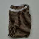 LilyCoco Women's Short Sleeve Striped Shirt Summer Crewneck T Shirt Basic Tops (Medium, Colorblock Bown)