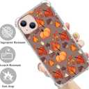 Fall Leaves Pumpkin Acorns Case Compatible with iPhone 14 Plus, Aesthetic Autumn Halloween Case for iPhone 14 Plus for Teens Men and Women, Cool TPU Bumper Phone Case Cover