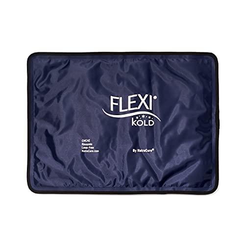 FlexiKold Gel Ice Packs (Standard Large: 10.5" x 14.5") for Injuries Reusable, Back Pain Relief, Knee Wrap, After Surgery, Ice Pack for Knee, Shoulder - 6300-COLD by NatraCure