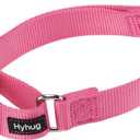 Hyhug Martingale Dog Collar Medium Pink |Escape - Proof Heavy Duty Nylon Durable No Slip, Ideal for Training & Daily Walks