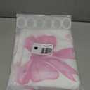 WELTRXE Cute Pink Bow Shower Curtain – Modern Minimalist Style Bathroom Shower Curtain for Bathtub Decor, Waterproof Polyester Fabric with Hooks, 72 x 72 Inches‌