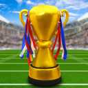 Leyndo 6.56 ft Giant Inflatable Golden Trophy Outdoor Decorations Award Trophies Inflatable Decor Large Trophy for Soccer Basketball Football Sports Competitions Party Championship Winner MVP Trophies