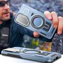 Camera Stand Case for Galaxy S24 FE, [Compatible with MagSafe][Lens Cover] 2024 Version Military Grade Protective Soft Case for Samsung Galaxy S24 FE 6.7" Men Women, Blue