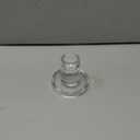 24 Pack Clear Glass Taper Candle Holders, 2.5 Inch Small Candlestick Stands for for Candle Sticks Christmas Party Living Room Dinner Advent Decoration (24)