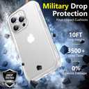 2 x SPIDERCASE Designed for iPhone 16 Pro Case, [12 FT Military Grade Protection] 2 Pack [Tempered Glass Screen Protectors] Heavy Duty Shockproof Phone Case,Matte Clear