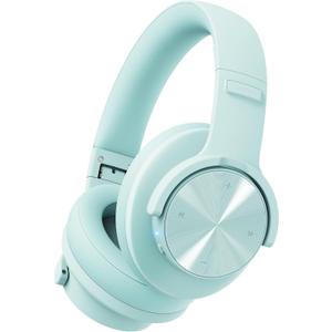 Picun B8 Bluetooth Over Ear Headphones, 120H Playtime with 3 EQ Modes, Low Latency, Hands-Free Calls, Deep Bass for Travel, Home, Office & PC (Cyan)