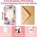 2 x Mothers Day Card for Mom, Wife, Grandma or Step Mom, Happy Mother's Day Card from Daughter, Son or Husband, Beautiful Floral Design
