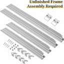 Floating Frame for 36x48 Canvas Paintings with 0.6-0.8" Deep, DIY Metal Canvas Floater Frames for Abstract Art Prints Family Wedding Portraits, Gallery Wall Art Decor, No Glass & Back (Silver)