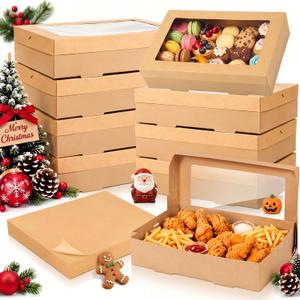Feifeiya 20 Pcs Halloween Charcuterie Treat Boxes 14 x 10 x 3 in with Liner, 14.17 x 9.84 x 3.15 Inch