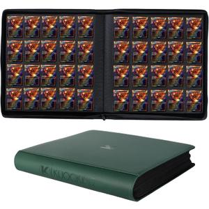 2000 Pockets Trading Card Binder, 20-Pocket Card Ablum Compatible with MTG,Sports Cards & Other Standard Size Trading Card (GREEN), Large