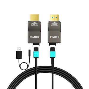 RUIPRO 8K Detachable Full Fiber Optic Armored HDMI 2.1 Cable 20FT, Ultra High Speed 48Gbps, Support 8K@60Hz 4K@120Hz, Dynamic HDR, eARC, Compatible with PS5/Xbox/Blu-ray/TV/Monitor/Projector