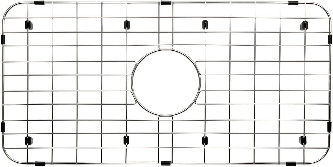 Serene Valley 25-1/8" x 12-7/8" Sink Grid, Centered Drain with Corner Radius 1-1/2", NLW2513C