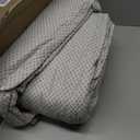 Chezmoi Collection Robyn 3-Piece Neutral Taupe Gray White Floral Hibiscus Flower Patchwork Striped Quilt Set - Pre-Washed Cotton Coverlet - Lightweight Reversible Bedspread, King Size