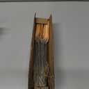 100 Manila Shipping Tags with Wire Attached #1-2 3/4 x 1 3/8 - Small Paper Hang Labels with Metal Ties and Reinforced Hole, Pre-Wired Tags to Tie On
