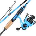 Sougayilang Spinning Combo, Medium Heavy Fishing Pole and 2000 Spinning Reel Set, Fishing Rod and Reel Commbo for Bass Fishing Tackle (Blue)