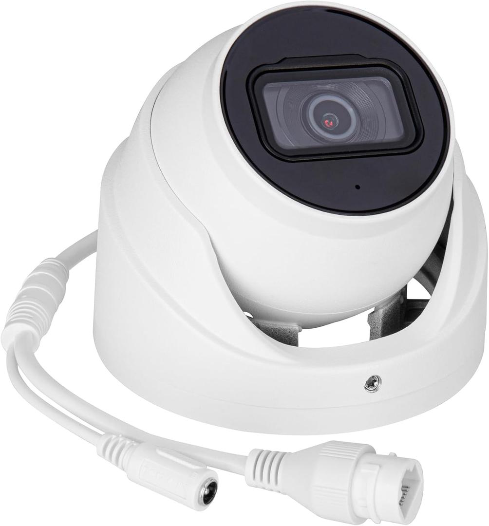DahuaSecurity PoE Security Dome Surveillance IP Camera Outdoor Home 5MP IR Network Camera with Mic H.265 Code Intelligent Detection IP67 164ft Night Vision MicroSD (256G) SMD 4.0 and AI SSA (5MP-new)