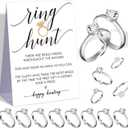 Minimalist Ring Hunt Game,Bridal Shower Decoration,Wedding Shower Game,Engagement Party Games,Bachelorette Scavenger Hunt,Bridal Shower Favors for Guest,Hidden Game,Plastic Rings for Bridal Shower-J6