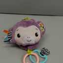 Fisher-Price Baby Stroller Toy Sing & Go Purple Monkey Musical Sensory Plush with Crinkle & Clackers for Newborns from Birth+