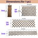 ShopLaLa Decorative Wooden Garden Fence (4 Pack, 24ft Total) Animal Barrier