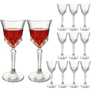 UMEIED 12-Pack Classic Red Wine Glasses, 215ml/7.3oz Elegant Vintage-Style Red Wine Glasses - Elegant Glassware for Wine Tasting, Wedding Gifts, Anniversary & Formal Dining