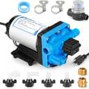 Anbull Self Priming Water Pump 110V 5.0GPM 55PSI, Industrial Water Pressure Diaphragm Pump with 3/4" Garden Hose Adapters for Liquid Transfer, Marine, Agriculture Applications