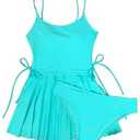 One Piece Swimdress for Women Tummy Control Bathing Suit Vintage Skirt Design Modest Full Coverage 2025 Swim Dress L