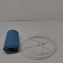 Lamp Shades Set of 2 - Drum Lampshades 11.4" x 12.9" x 9.8" Inches, Fabric Medium Replacement Lampshades for Table Lamp, Floor Lamp, Assembly Required, Spider, Linen (Blue)