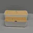 Changsuo Cable Management Box Set Cable Organizer Boxes for Extension Cord Power Stripe Surge Protector Wire Management Organizer Cover Hider for Desk Home Office Kitchen (Small & Large White)