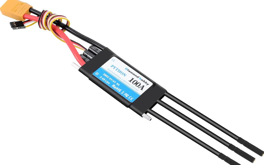 DH 100A 2-6S Waterproof Brushless ESC Electronic Speed Controller with 5V/6V 8A BEC and XT90 4.0mm Banana Head Connector for Model Ship RC Boat