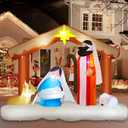 Danxilu 8 FT Long Christmas Inflatables Nativity Scene Outdoor Decorations Christmas Blow Ups The Birth of Jesus Built-in LED Lights for Yard Garden Lawn Patio Holiday Party Xmas Decor