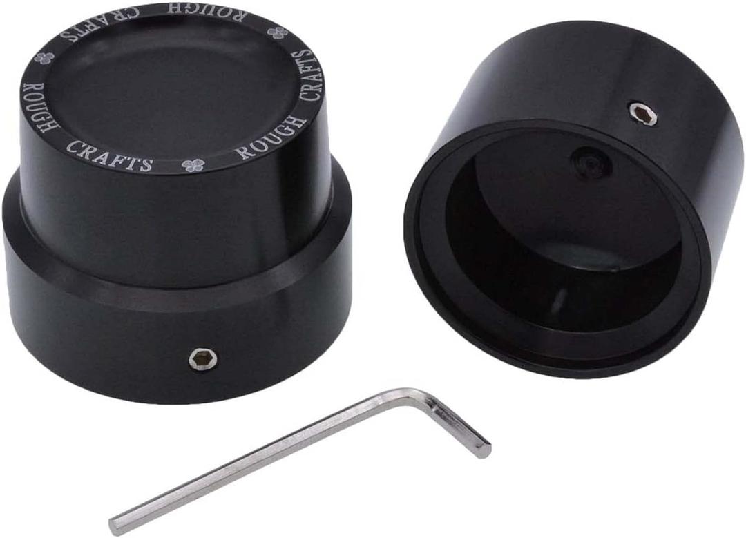 Black CNC Aluminum RC Rear Axle Nut Cover Bolt Kit for Harley Sportster XL883 XL1200 - Set