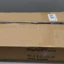 UISCOM 88 Key Digital Piano Keyboard for Beginners, Full Size Electric Piano Semi-Weighted Keyboard with Sheet Music Stand, Pedal, Headphone, Power Adapter, USB-MIDI Compatibility, Wood Grain Black