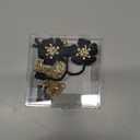 Straw Covers for Stanley Cup Accessories: Black Decorations for Stanley 30 oz & 40 oz Tumbler with Handle, Bling Letter Charms and Flower Silicone Straw Cap Topper, Trendy Stuff for Teen Girls & Women