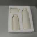 Ceramic Vase Set-3, Small Flower Vases for Decor, Modern Boho Farmhouse Style, Decorative Vases for Pampas Grass & Dried Flowers, Distressed Finish (White)