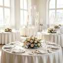 VINCIGANT 4PCS 8 Arm Clear Acrylic Candelabra Centerpieces for Tables