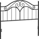 Elephance Headboard for Queen Size Bed Frame, Vintage Platform Bed Metal Headboard Only, Height Adjustable, Sturdy and Stable, Queen Size, Easy Assembly, Black