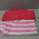 Large Oversized Beach Towel - 35 x 70 Inch Microfiber Pool Towel, Pink Striped Quick Dry Cabana Swim Towel