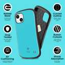 iFace First Class Designed for iPhone 13 (6.1")  Cute Shockproof Dual Layer [Hard Shell + Bumper] Phone Case [Drop Tested] - Turquoise (Emerald (Blue))