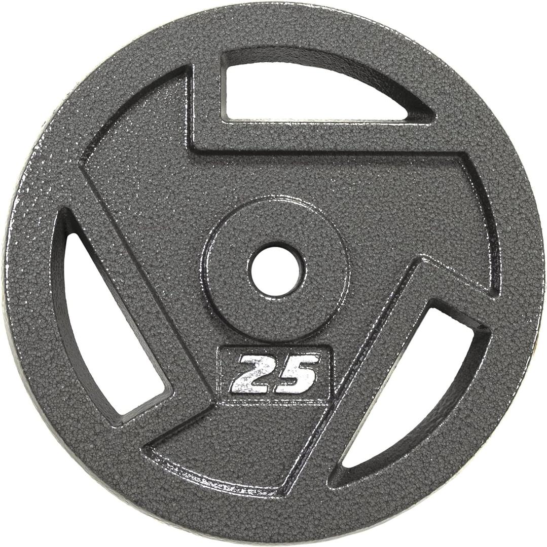 Signature Fitness Cast Iron Plate Weight Plate for Strength Training and Weightlifting, Olympic or Standard, Multiple Sizes (Standard (1-Inch Center))