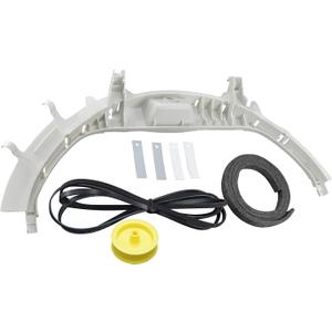 WE49X20697 Dryer Bearing Kit Compatible with GE Contains Top Front Bearing WE3M26 Drum Felt WE9M30 Drive Belt WE12M29 Slides WE1M1067 (WE1M481) Glide Slides WE1M504 (WE1M333) WE12X83 Pulley Idler