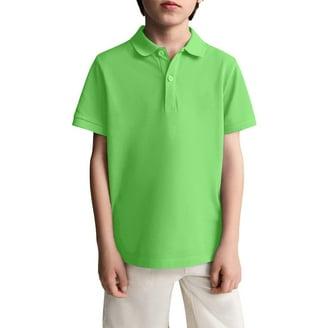 uideazone Boys Polo Shirts Dry Fit Performance Golf Short Sleeve Casual School Uniform Size 14 Y